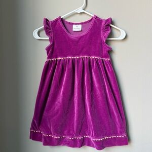Hannah Anderson Purple Velvet Kids Girls Dress